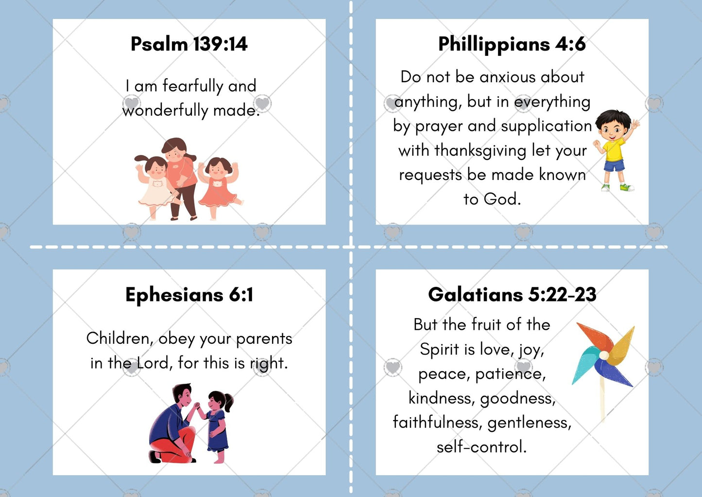 Kids Scripture Memory Cards